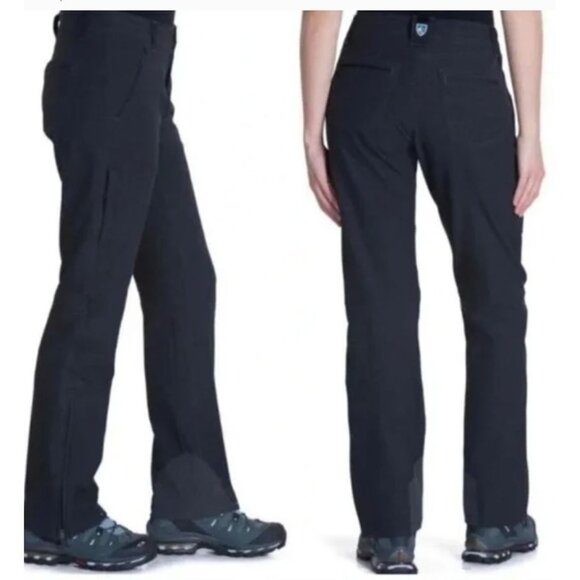 NWT Kuhl Klash Softshell Pants Size 12 Short Black MSRP$139 Water Resistant